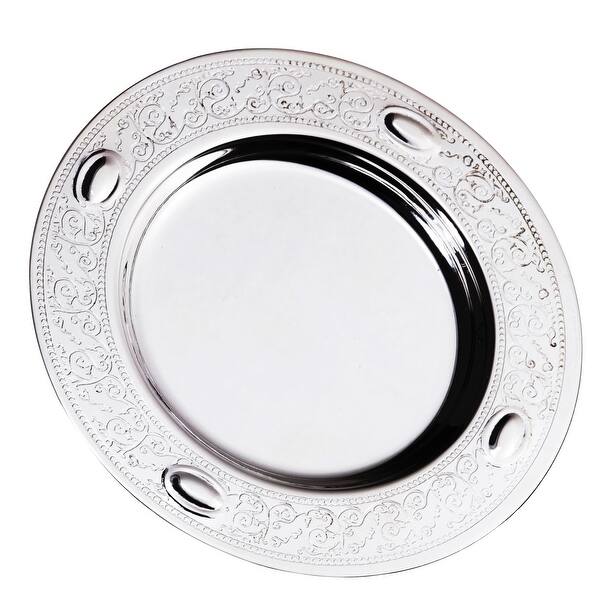Kiddush Tray Eye Belt Design 925 Sterling Silver Coated 5" Bed Bath